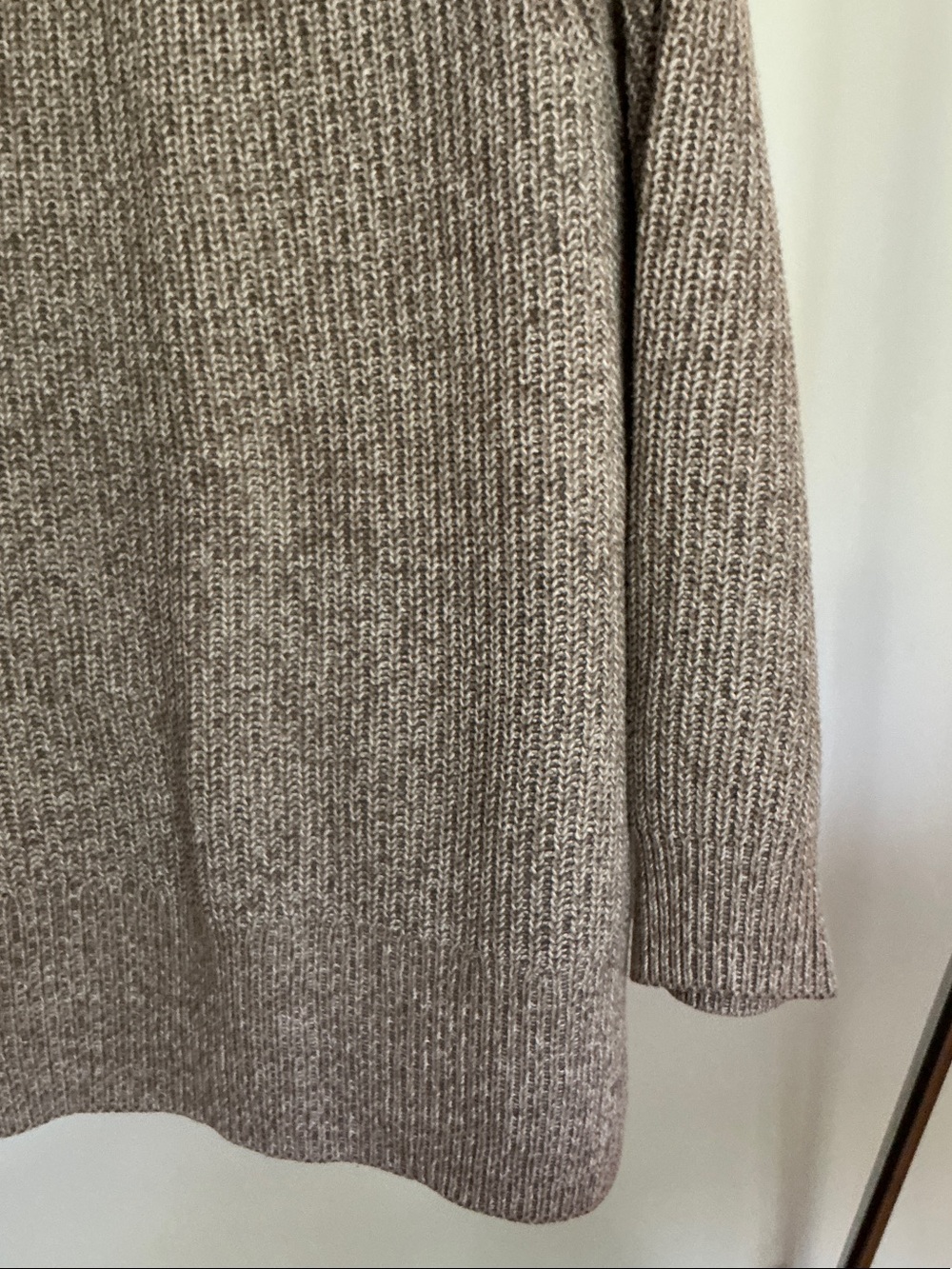 Ellen Tracy Marled Crewneck Sweater, Oatmeal Marl, Size Large - Picture 12 of 16